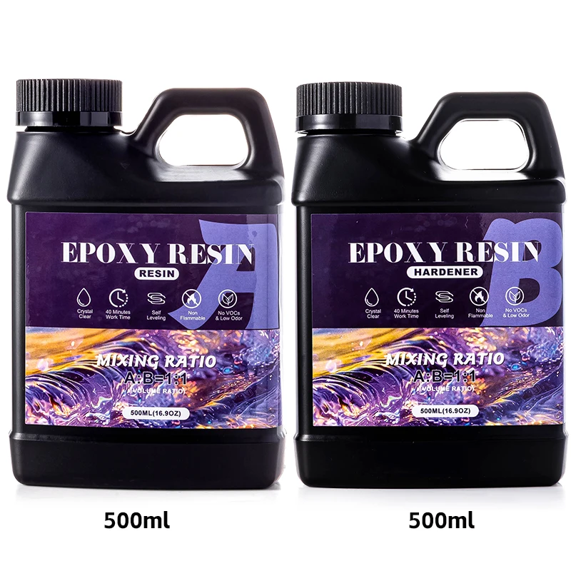 Epoxy Resin Kit, 1:1 Ratio, Anti-Yellowing