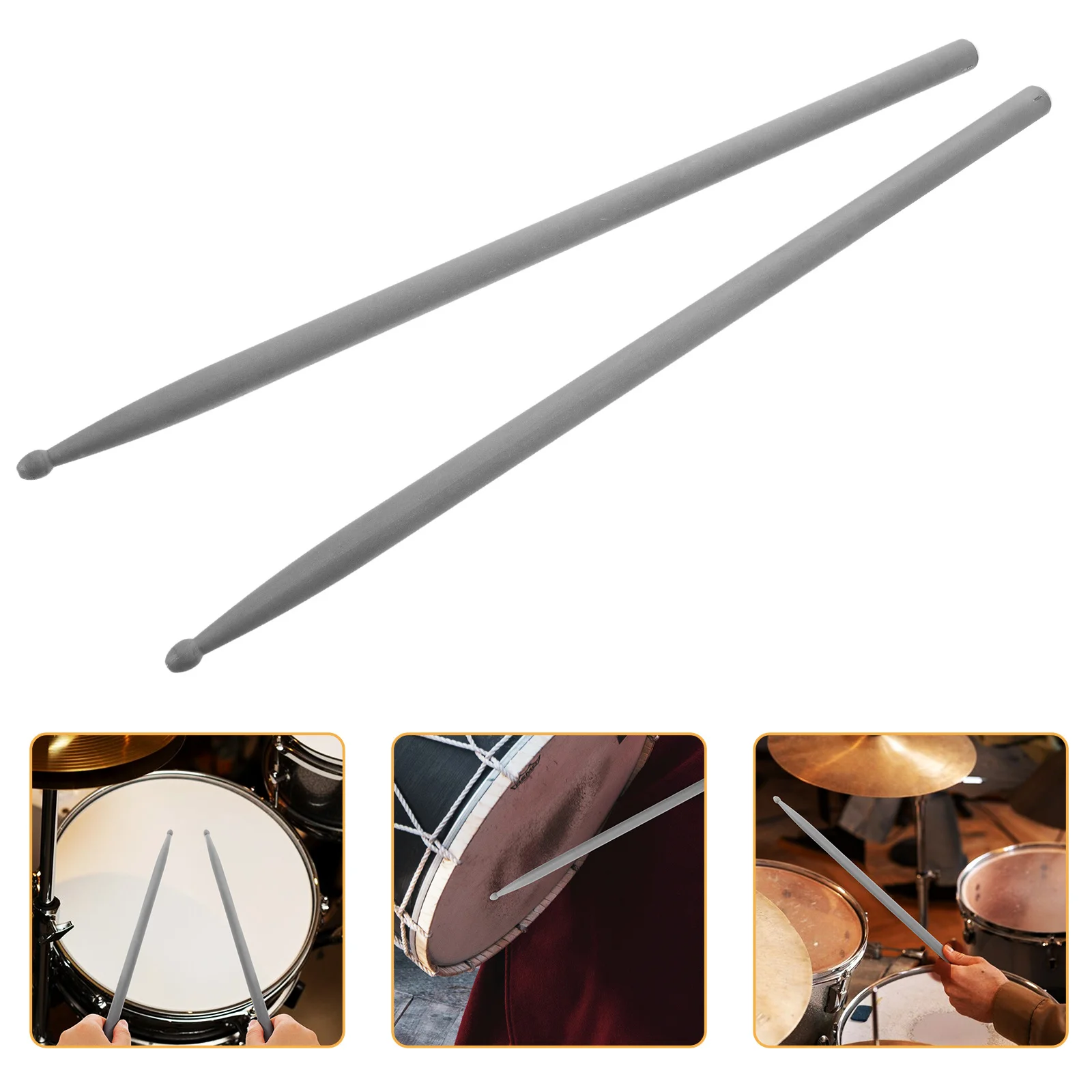 

1 Pair Carbon Fiber Drum Sticks Lightweight Durable Portable Anti-Slip Grip For Practice Music Performance Reusable Percussion