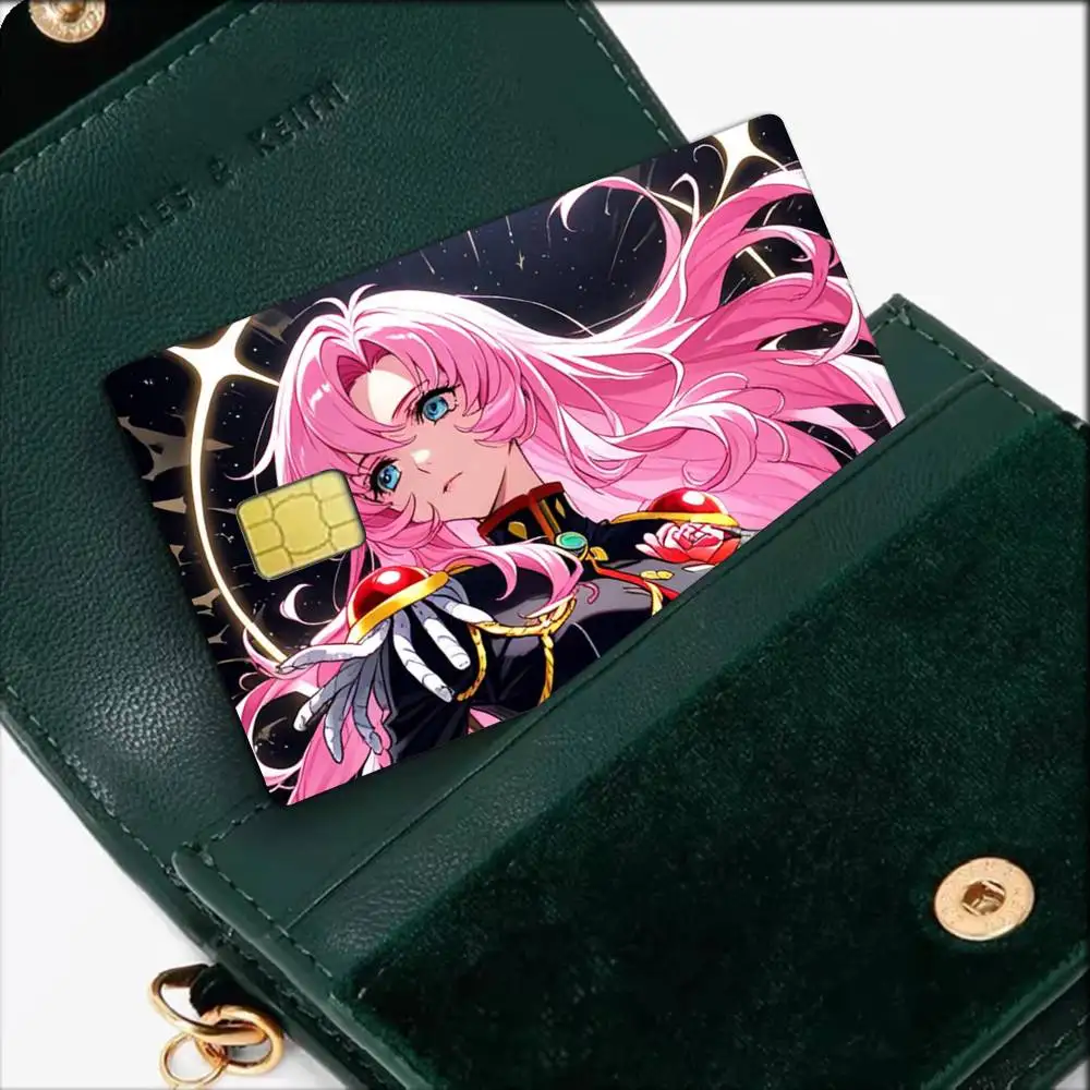 Anime Revolutionary Girl Utena Waterproof Film Skin Cover Credit Card Stickers Debit Front Bank Bus Pass