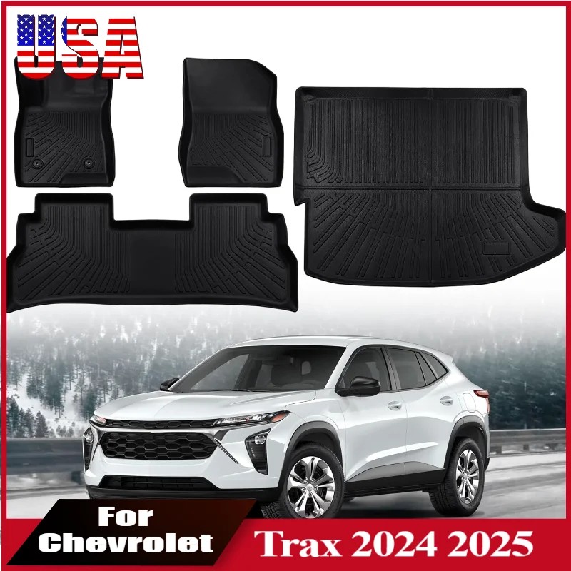 

Напольные и грузовые коврики для Chevrolet Trax 2024 2025 TPE, всепогодная защита, автомобильные коврики, задний багажник, противоскользящий вкладыш