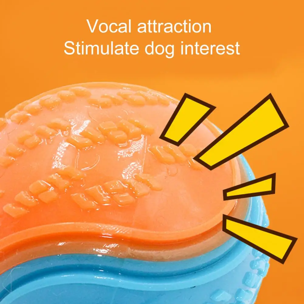 Squeaky Dog Ball Washable Dog Toy Ball Flexible Teeth Cleaning  Attractive Large Medium Sized Dogs Pet Ball Toy