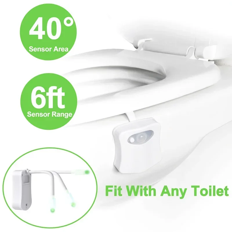Smart LED Motion Sensor Toilet Seat Night Light 8 Colors Waterproof Backlight For Toilet Bowl LED Luminaria Lamp WC Toilet Light