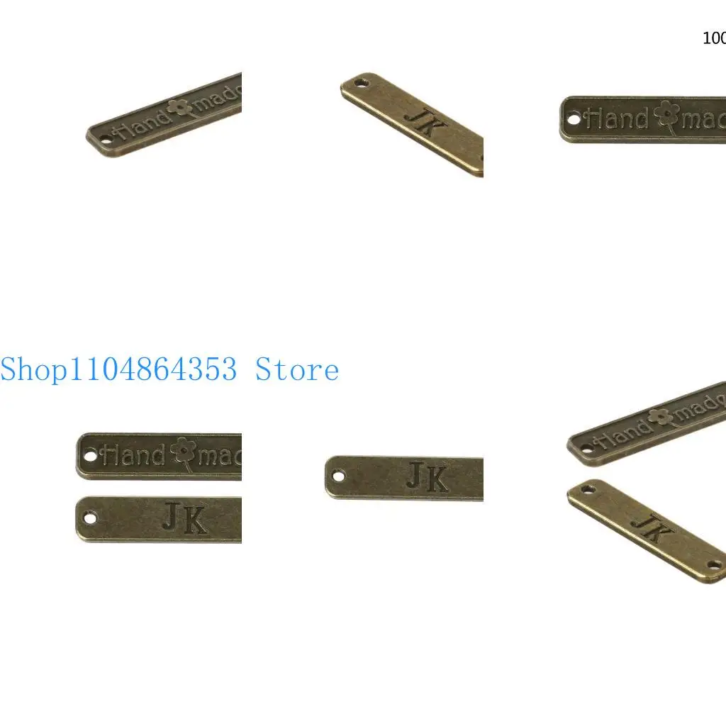 

652F 100 шт., бирки ручной работы, антикварные этикетки из сплава, кулон, модные ювелирные изделия, подвески, фурнитура для