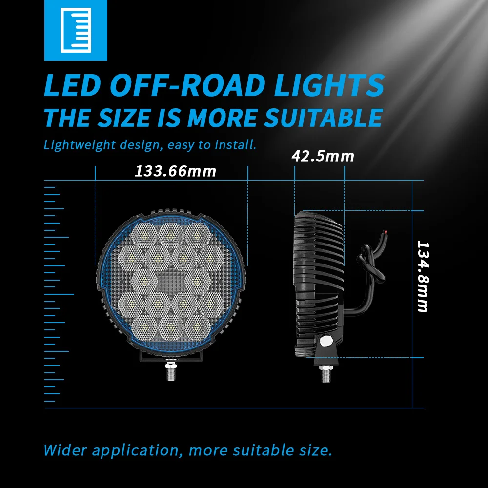 4.7 بوصة أضواء العمل المستديرة 9-32 فولت 45 واط السيارات LED على الطرق الوعرة مركبة تعديل الكاشف رصف ATV SUV 5X5 قارب جيب المصابيح الأمامية