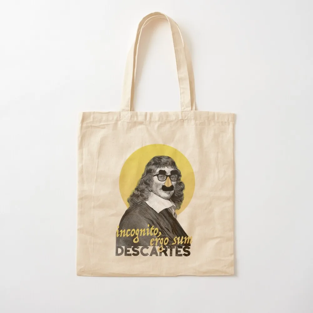 

Incognito, Ergo Sum - Descartes (Version 2) Tote Bag Women's handbag large tote bag Canvas Tote Bag