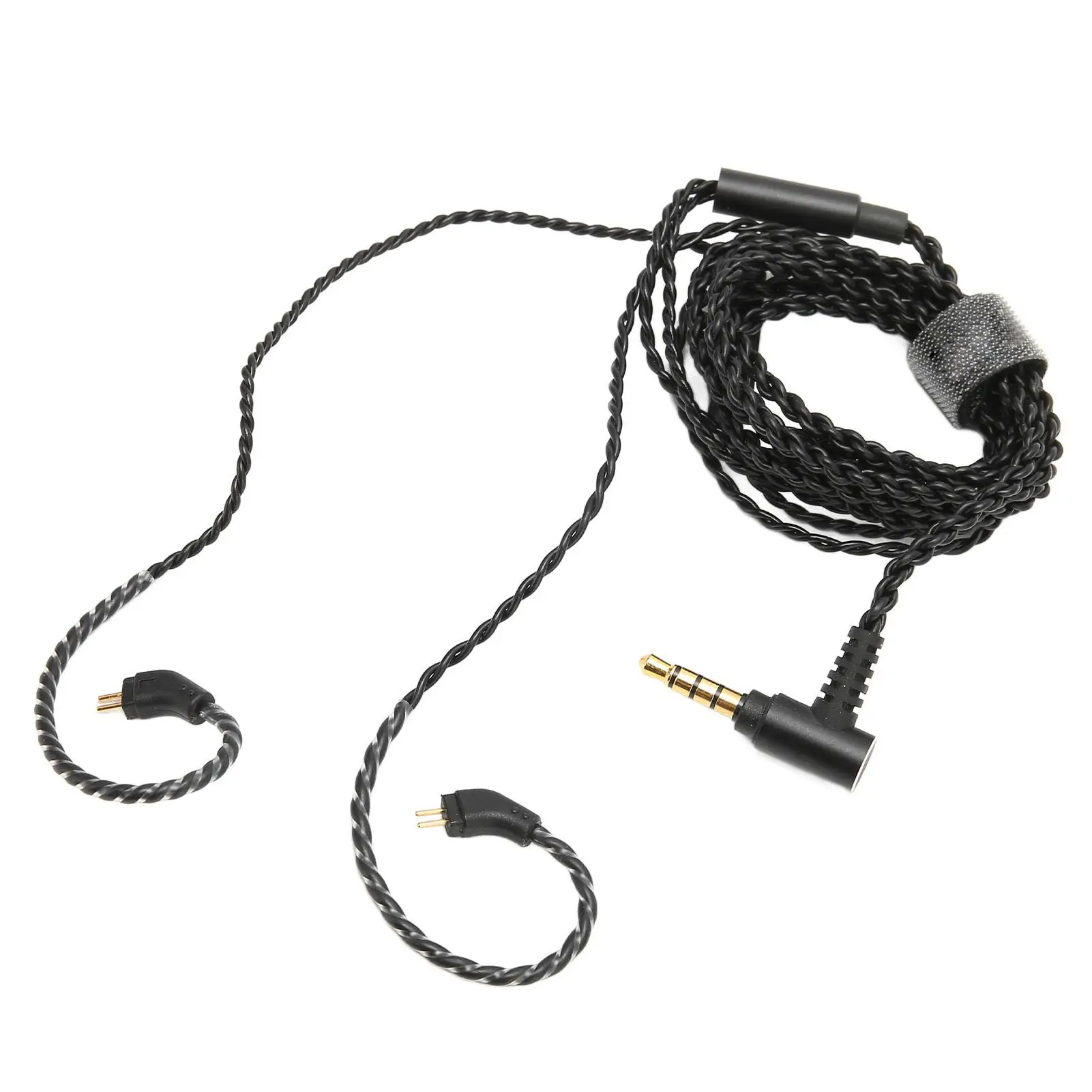 0.78mm 2 Pin Upgrade Cable for Earbuds - 3.5mm Elbow Plug Replacement Wire with Microphone