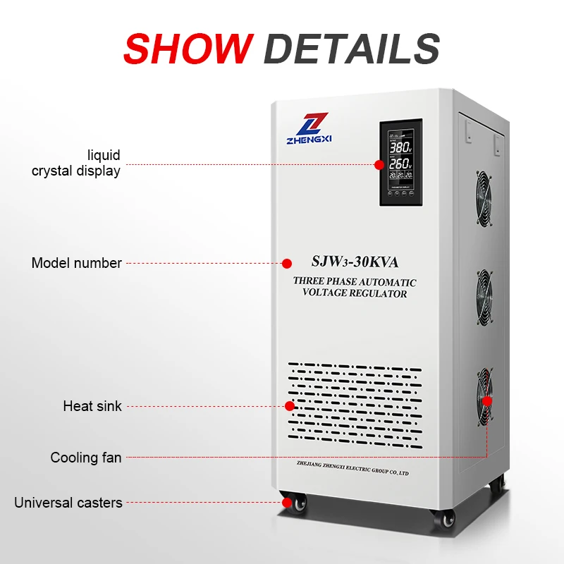 High Precision CNC Industrial Supply 380v High Power 10kva 30kva 50kva 3 Phase AC Automatic Voltage Regulators/stabilizers view 3