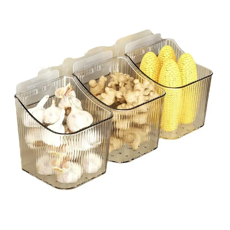 Storage Basket Kitchen Ginger Garlic Wall Hanging Basket Storage Box Kitchen Storage Accessories