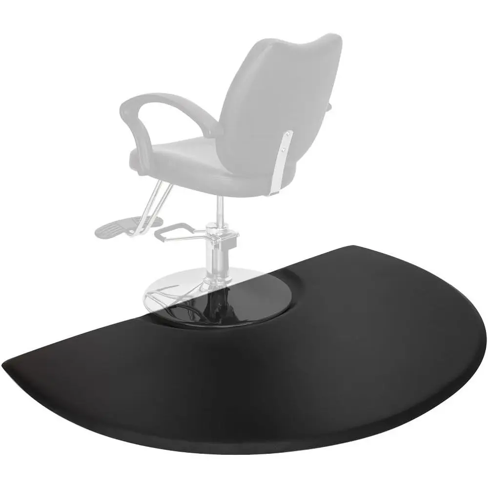 3' x 5' - 7/8 Thick Anti-Fatigue Mat for Hair Stylist, Semi-Circle Comfort Barber Shop Beauty Spa Floor Mats Under Styling Chair