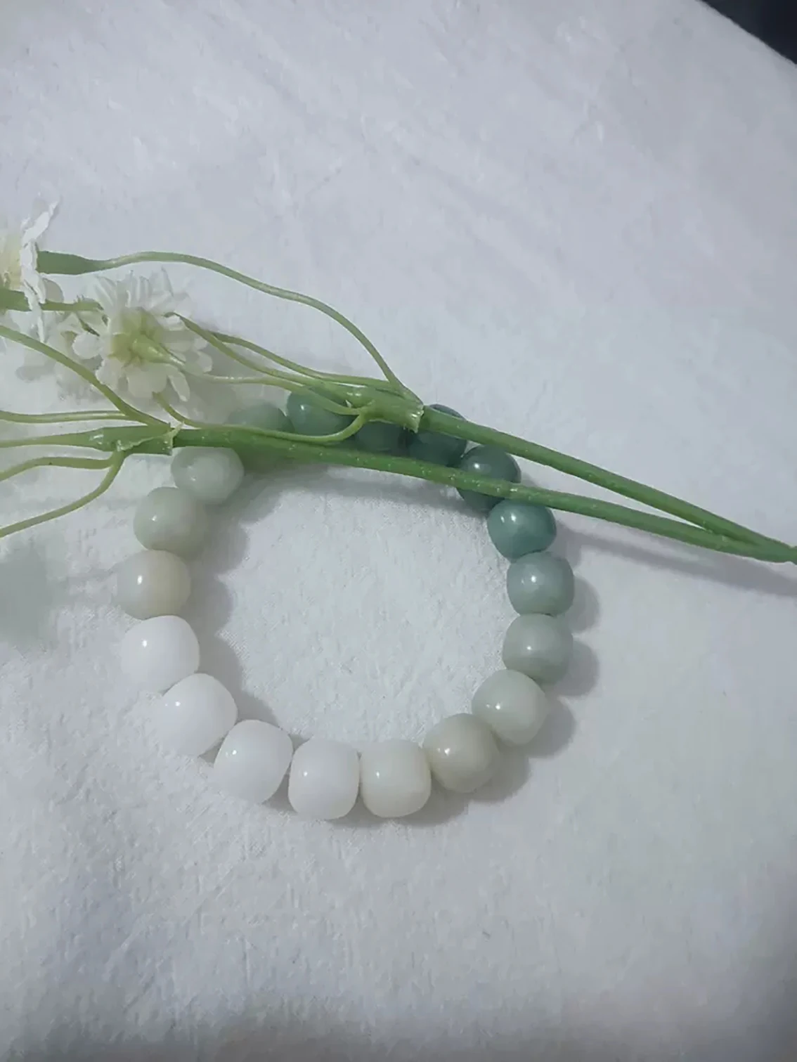 Bodhi Root Bracelet Bracelet Gradual Green Bodhi Handle Single Circle Vintage Buddha Beads Wrapped Around Fingers Soft
