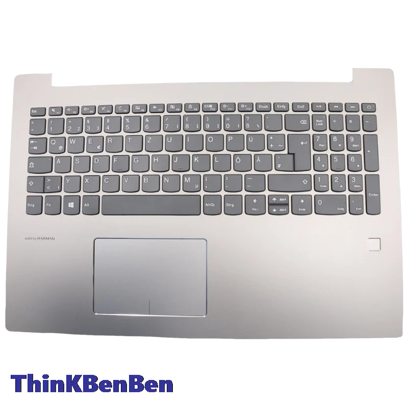 DE German Mineral Gray Keyboard Upper Case Palmrest Shell Cover For Lenovo Ideapad 520 15 15IKB 5CB0N98625