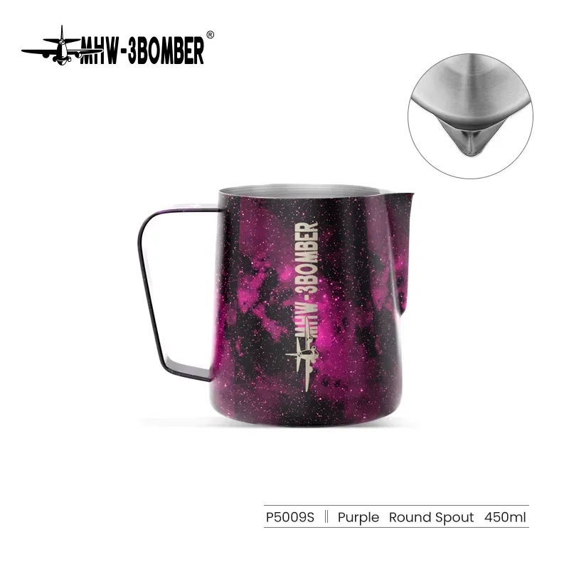 

MHW-3BOMBER 3.0 Milk Frothing Pitcher 450/600ml Stainless Steel Steam Milk Pitcher Jug for Espresso Latte Art Coffee Accessories