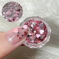 Nail Art Heartbeat Shape Holographic Glitter Sequins for Resin DIY Making Art Craft Nail Makeup Decoration Accessories