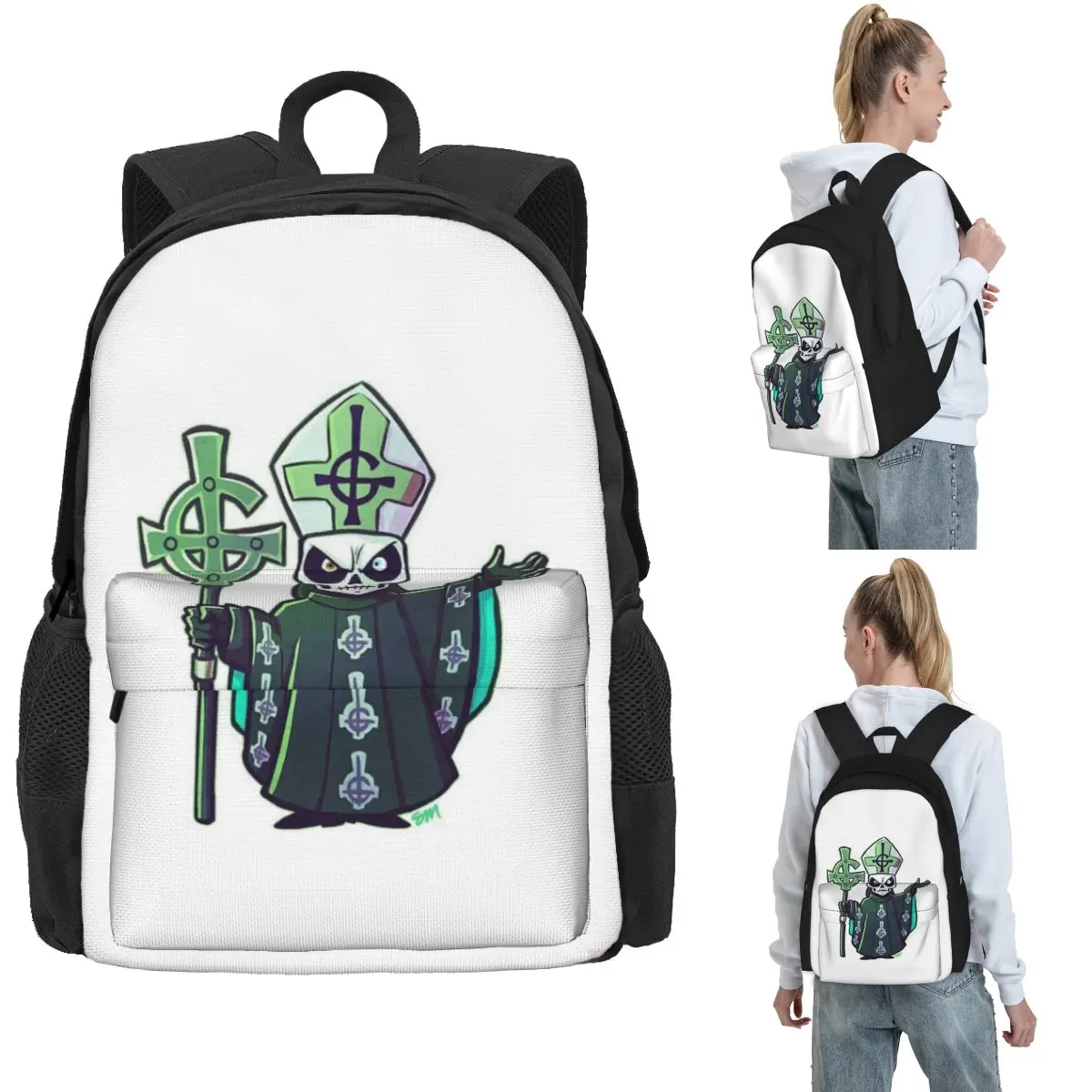 Rock Band Ghost BC 6 Backpack Hot Sale Daypack Large Capacity Boys Girls BookBag School Bag Shoulder Bags for Men Women