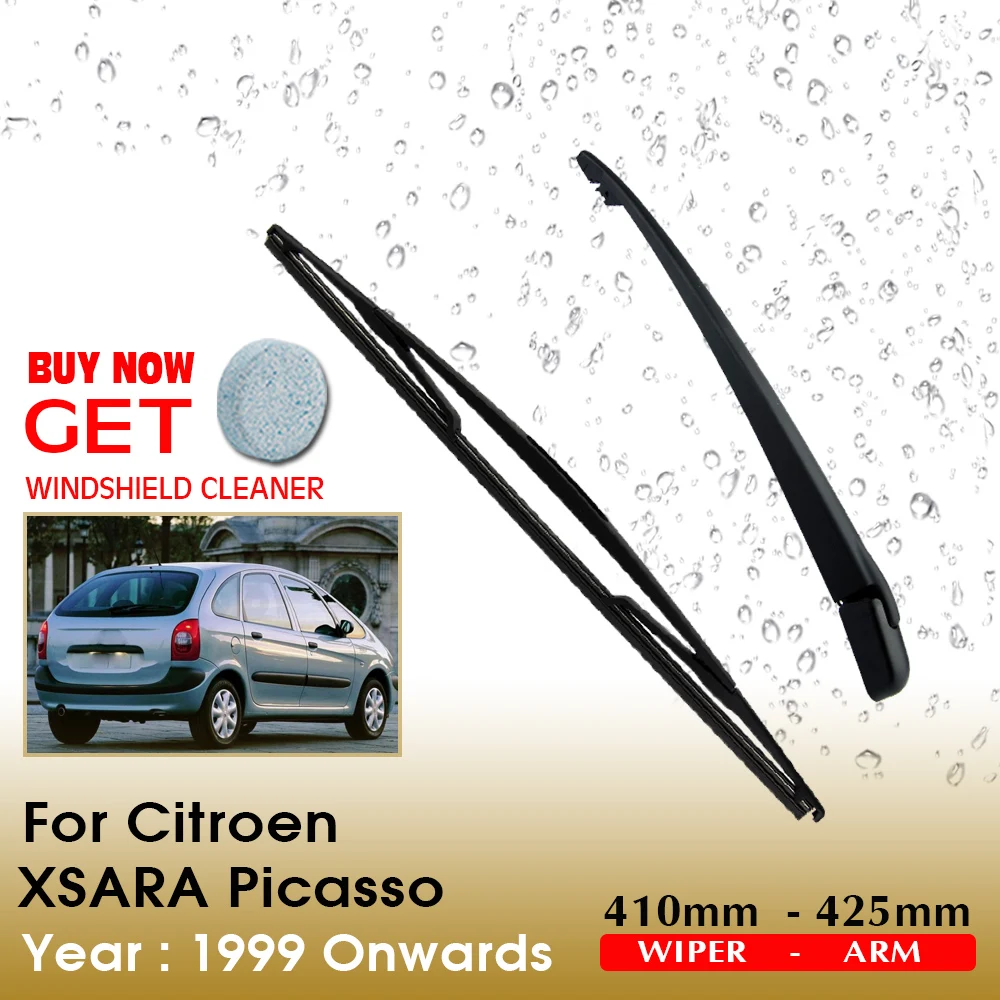 Car Blade Rear Windshield Wiper Arm Blade Brushes For Citroen XSARA Picasso 410MM 1999 Onwards Windscreen Wiper Auto Accessories