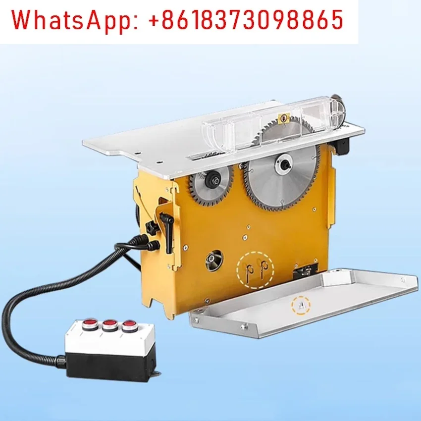 WT20 Multi-function Woodworking Table Saw Open-type Dustless Mother-child Saw Liftable Oblique Cutting Table Saw 220V 8/4 Inches