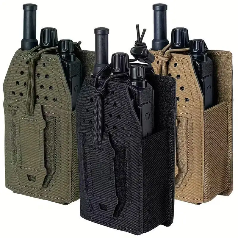 Tactical Radio Pouch Hunting Walkie Talkie Holder Open-Top Interphone Hanging Bag Molle Nylon Magazine Pouch view 2