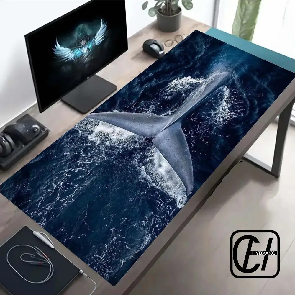 Whale Tail Mouse Pad Computer Accessories Office Game XXL Table Mats Rubber Anti-slip Gaming Keyboard Mousepads Desk Pads