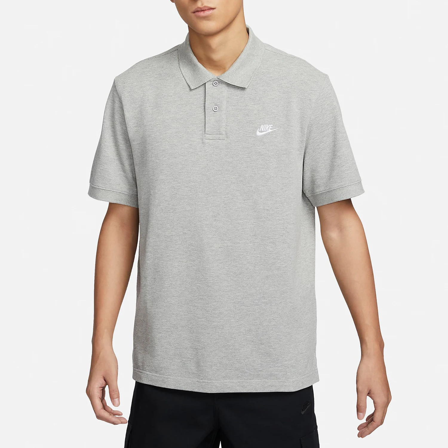 

Nike genuine 2024 New Men's Knit Breathable Collar Short Sleeve T-Shirt FN3895-063