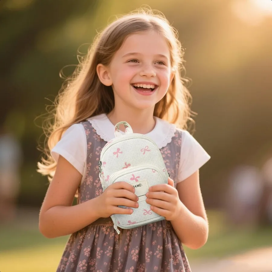 กล่องดินสอน่า LEDAOU น่ารัก มีซิป จุดินสอได้เยอะ  กระเป๋าใส่ดินสอน่าสำหรับนักเรียนหญิงและชาย ลายโบว์สีชมพู