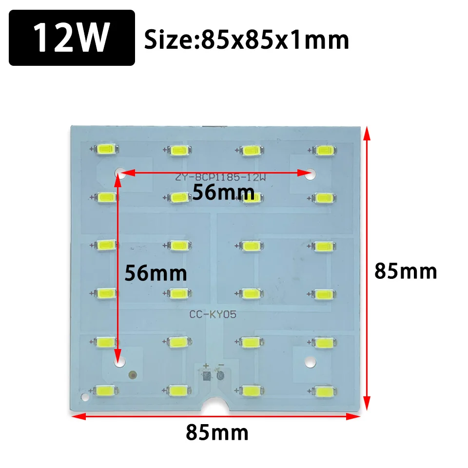 LED Downlight piastra in alluminio 6W 9W 12W 18W bianco puro 6000K LED PCB illuminazione dissipatore di calore SMD5730 fai da te per lampade da pannello