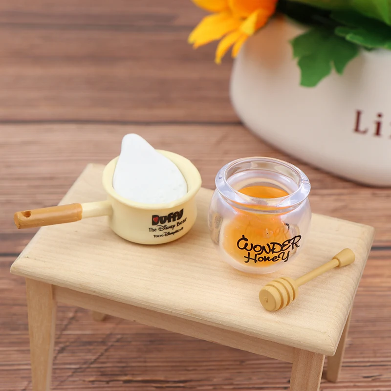 1 pz 1:12 Dollhouse Miniture Milk Pot Honey Pot accessori per la decorazione della cucina giocattoli