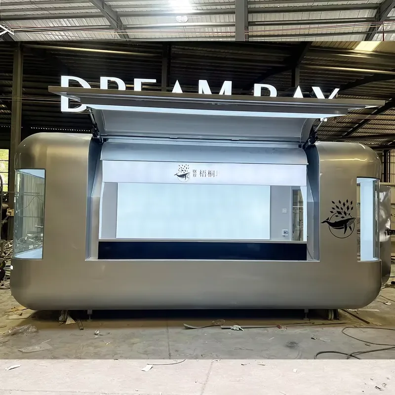 YWM Certificate Hot Sale Catering Concession Trailer Full Equipped Attractive Design Street Catering Trailer Mobile Food Tuck
