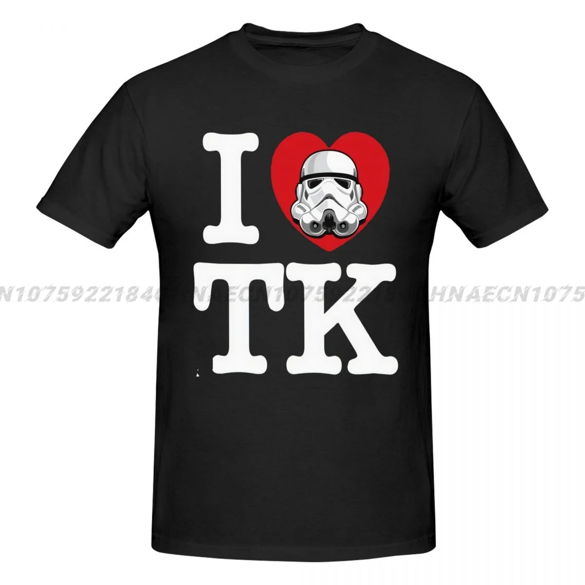 Summer Men I Heart TK. A Stromtrooper Outdoor Sports Short Sleeved Round Neck T-shirt with Fashionabl