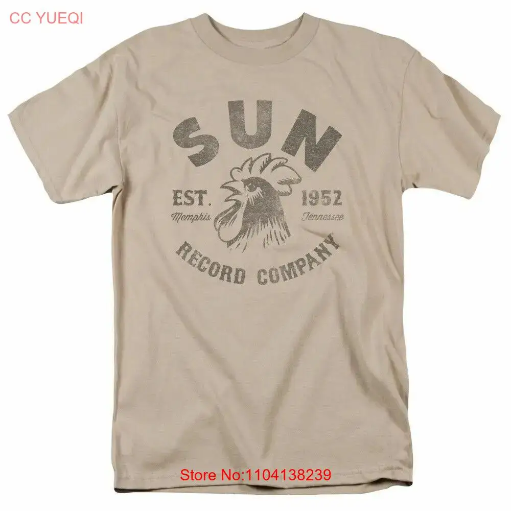 Sun Records Vintage Logo T Shirt Mens Licensed Rock Record Label Tee Sand