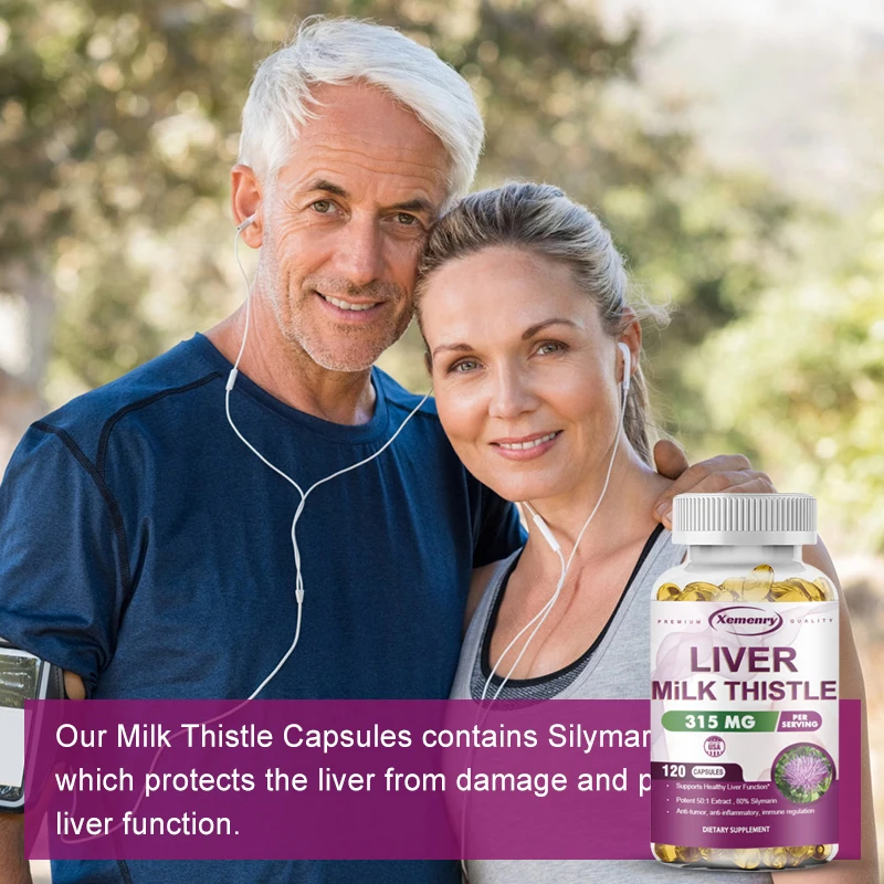 Milk Thistle Liver Capsules 315 Mg - Maintains Liver Health and Promotes Digestive System Health