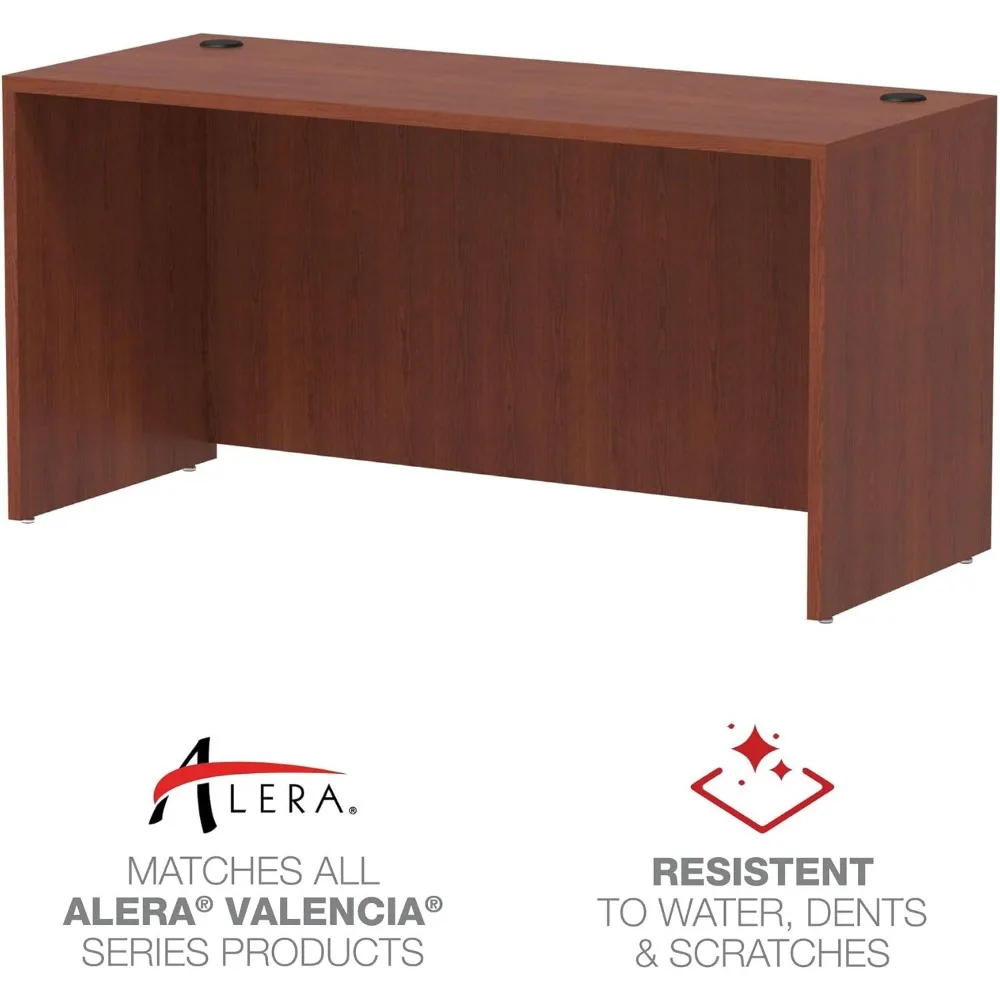 Valencia 60 by 24 by 29-12-Inch Credenza Shell, Medium Cherry Frame/Top