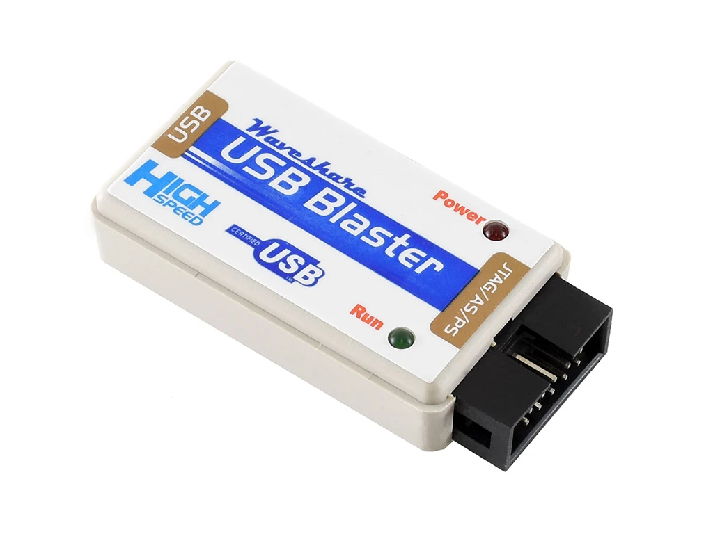 

Waveshare USB Blaster Download Cable, compatible with ALTERA USB Blaster FPGA/CPLD programmer, high-speed FT245+CPLD solution