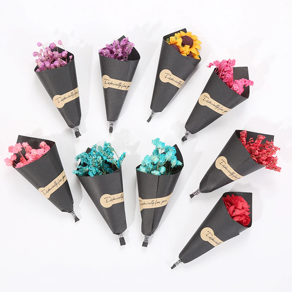 

6 Pcs Small Bouquet of Dried Flowers Gift Decorate Photo Prop Wooden