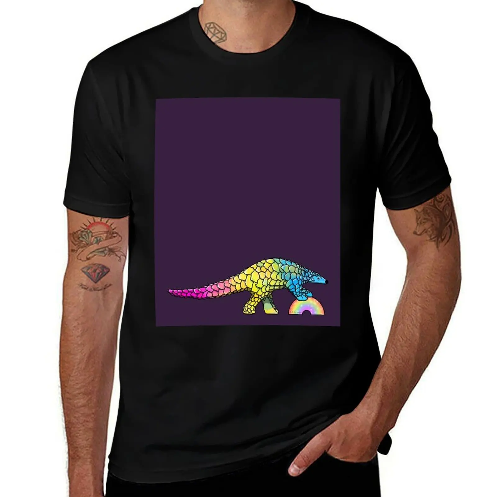 PANgolin T-Shirt Basic Solid Color Short Sleeve Cotton Top T-Shirt