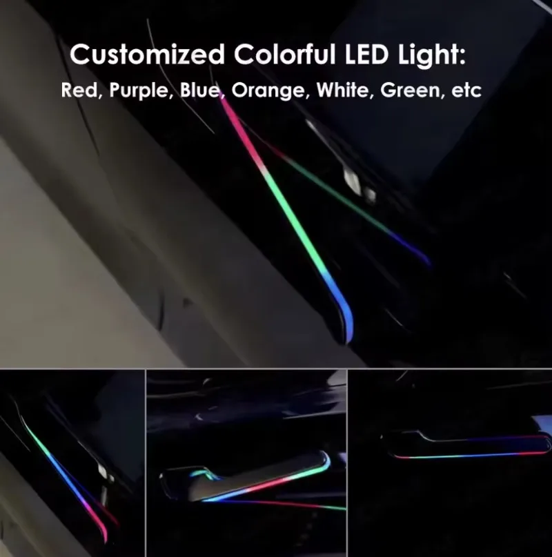 Automotive Electric RGB 6th Generation Wireless Door Handle Smart External Accessories for Tesla Model 3/Y and Model 3 Highland