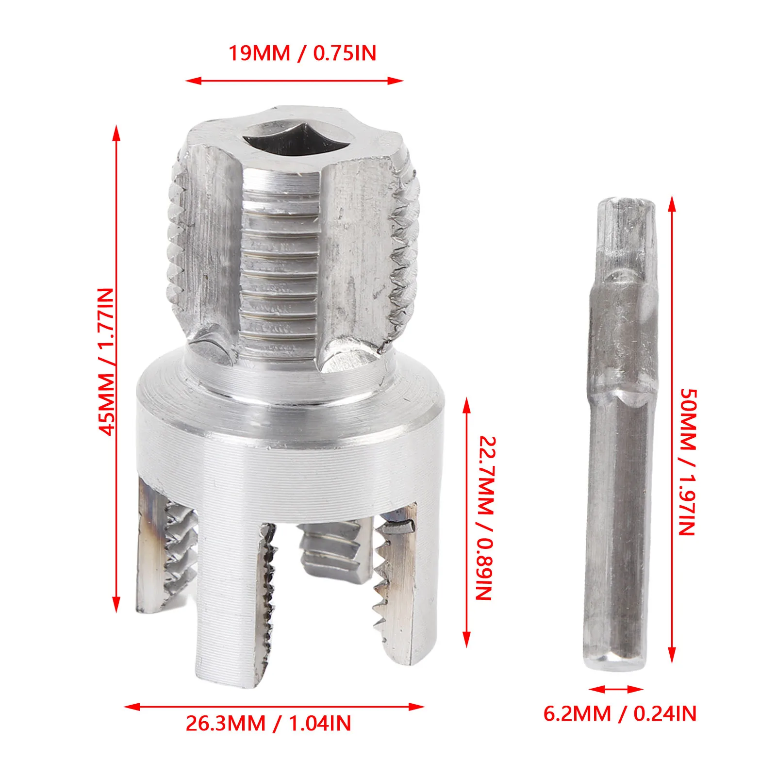 PVC Pipe Threader Kit Internal External Pipe Threading Tool Prevent Wear Non Slip 4 Set Fast Thread Cutting Small for Plumbing