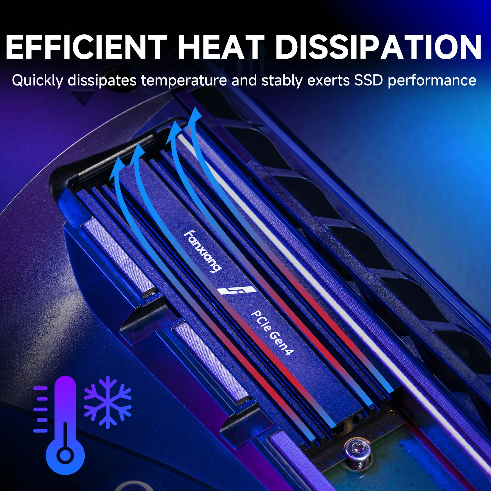 Fanxiang S880R 7450MB/s SSD NVMe M.2 2280 PCIe Gen 4 SSD da gioco 4TB 2TB 1TB Disco rigido interno a stato solido con dissipatore di calore per PS5