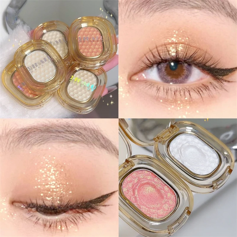 Monochrome mashed potatoes mochi highlighter brightens pure white pearlescent glitter eyeshadow Makeup