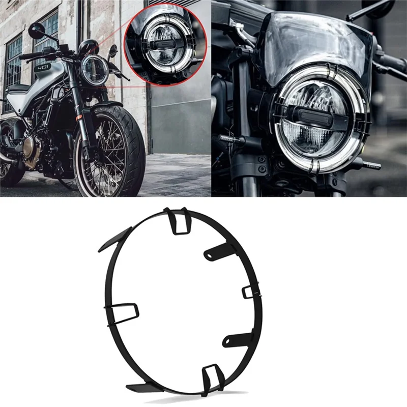 

AR-Motorcycle Headlight Protector Headlight Grille For Svartpilen 401 125 2025 2024 VITPILEN 401 125