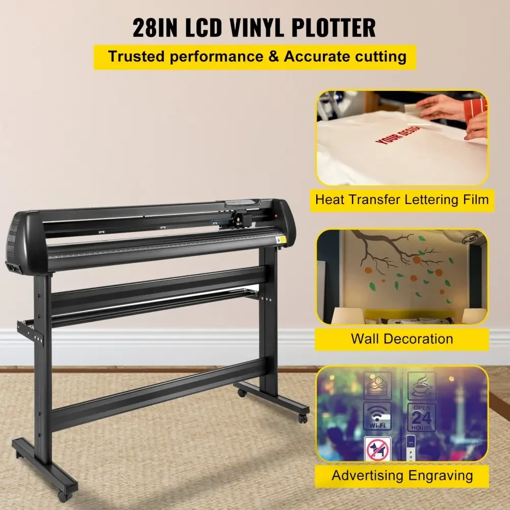 VEVOR Vinyl Cutter 53Inch Vinyl Cutter Machine Manual Vinyl Printer Plotter Cutter with Floor Stand Vinyl Plotter