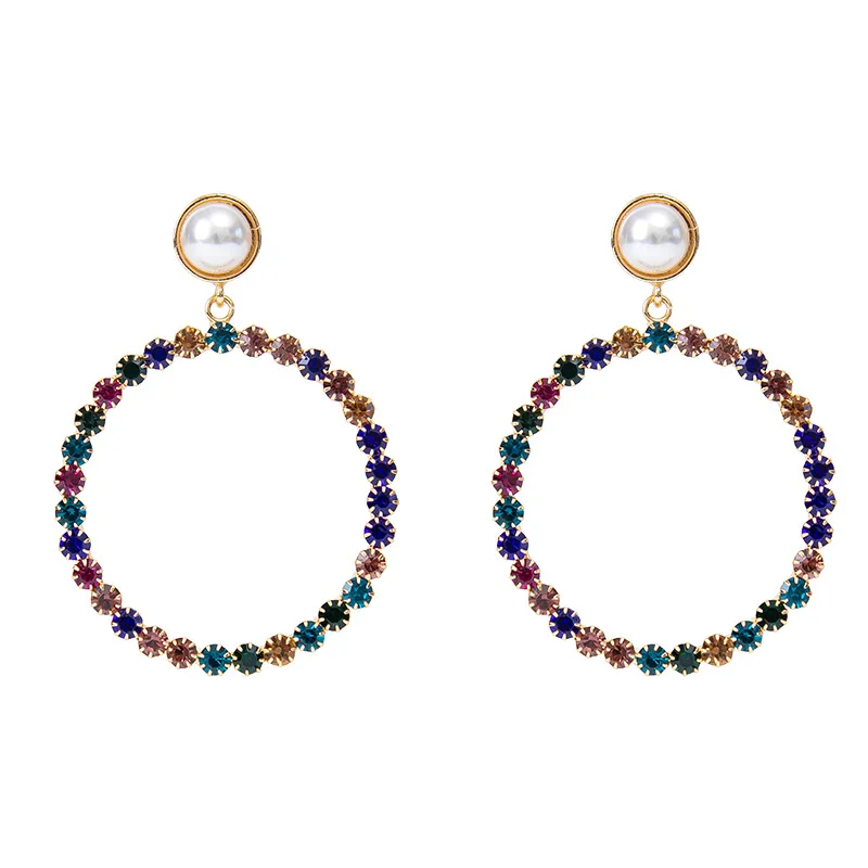 Stylish, simple and personalized new super flash diamonds, a variety of pendants, earrings, temperament trend, light luxury