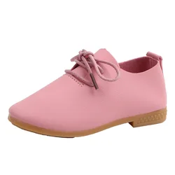 2022 Autumn New Fashion Girls Boys Children Leather Shoes Princess Sweet Anti-Slippery For Show Leather Shoes For Autumn 2022