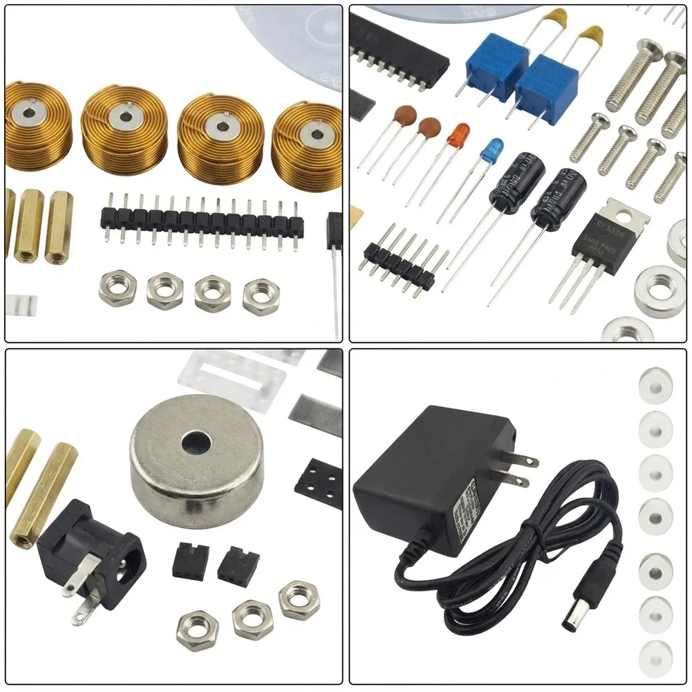 Magnetic Levitation Development Kit with 85mm Round Board and Power Adapter for Learning Electromagnetism Principles
