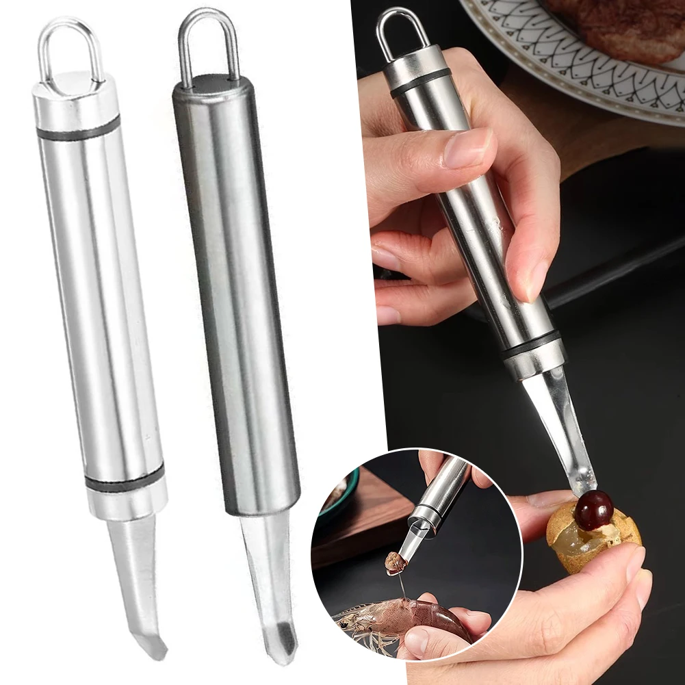 

Stainless Steel Shrimp Line Remove Tool Multifunction Fruit Core Remover Longan Lychee Cherry Shrimp Peeler Kitchen Accessories