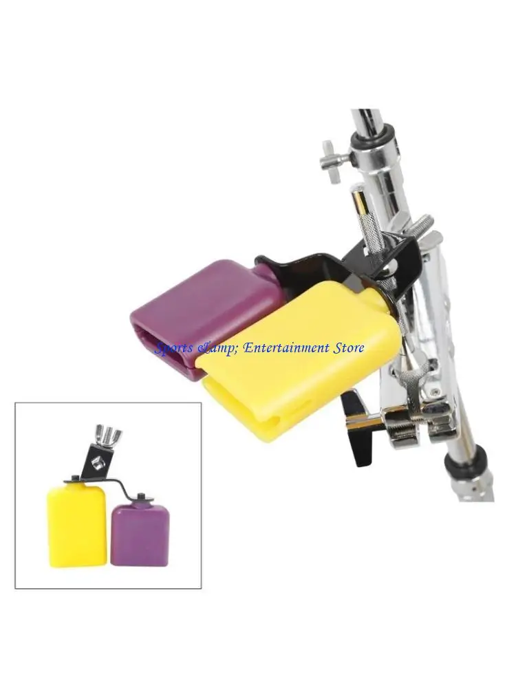 G7NF Instruments Sporting Event Drum Set Cow Bells Bicolor Cowbell High and Low Tones