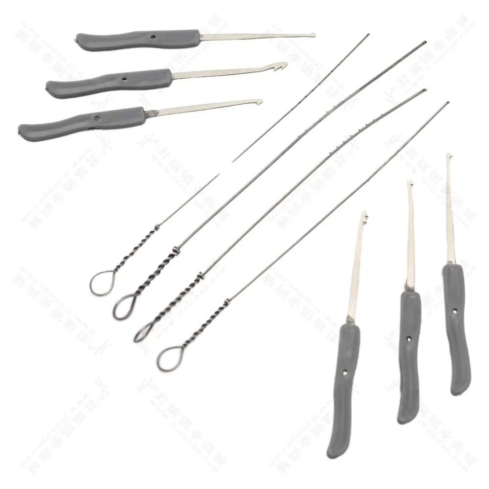 10pcs Broken Key Extractor Set Locksmith Tool Key Removing Removal Hooks Lock Set