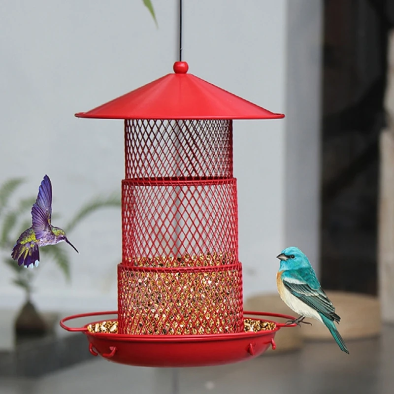 Mesh Garden Viewing Bird Feeder Hotel Table Food Peanut Hanging Suction Aliments Adsorption House Type Bird Feeder