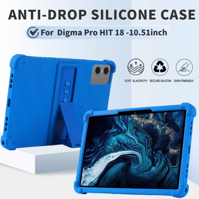 For DIGMA PRO HIT 18 10.51 inch Tablet protective cover  Soft Silicone Adjustable Stand Cover protective sleeve Shell