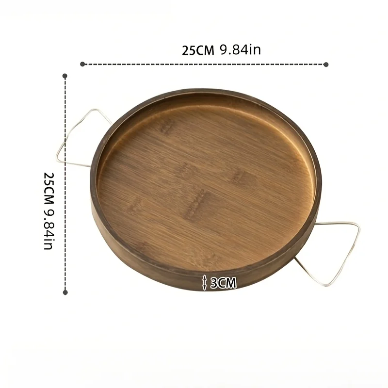Sofa Armrest Tray Table  Foldable Couch Arm Tray for Food & Drinks  Sturdy Bamboo Sofa Side Table for Living Room (Square/Round)