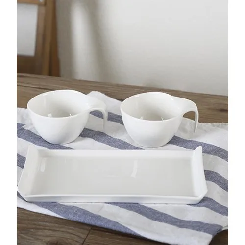 Белый фарфоровый соус Acar Rosa